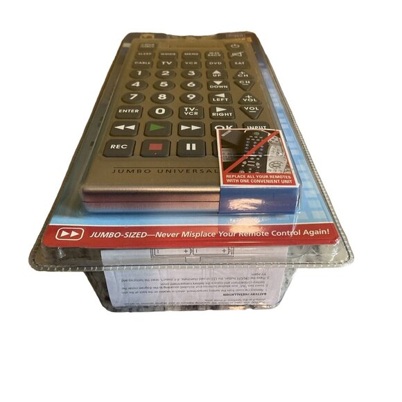 Innovage Jumbo Universal Remote Control  V DVD VCR Satellites Oversized Buttons - Picture 3 of 5